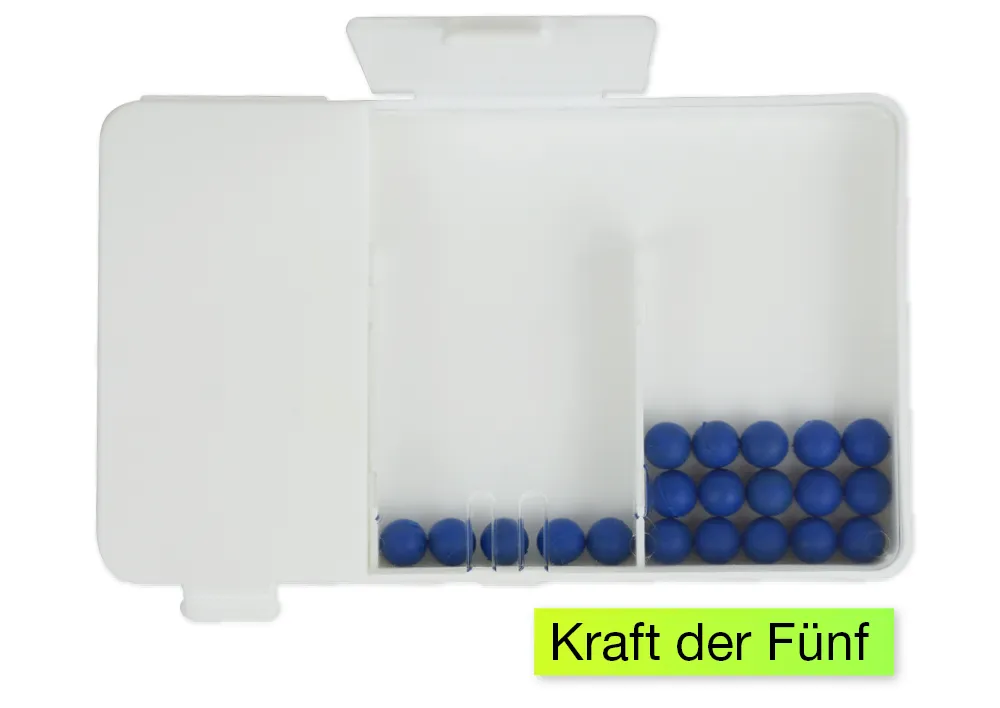 Flüster-Schüttelbox 3-tlg., mit 20 Perlen