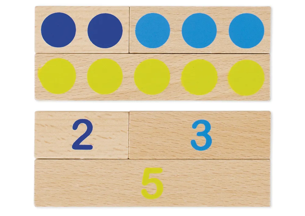 Rechenstäbe mit Zahlen und Mengen, 36-tlg.