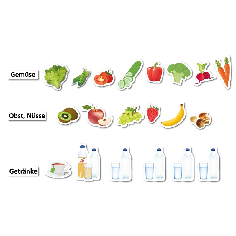 Hagemann Magnetbilder Gesunde Mahlzeiten mit Ernährungspyramide
