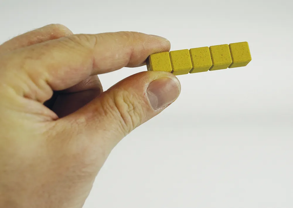 Rechenstäbe aus RE-Wood, 126-tlg., in Stapel-Box