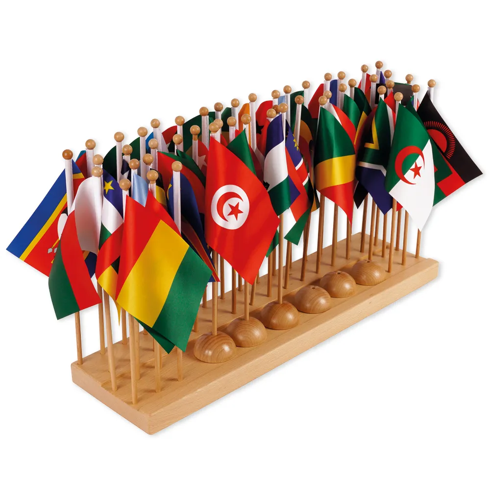 TimeTEX Flaggenständer Afrika "Montessori Premium"