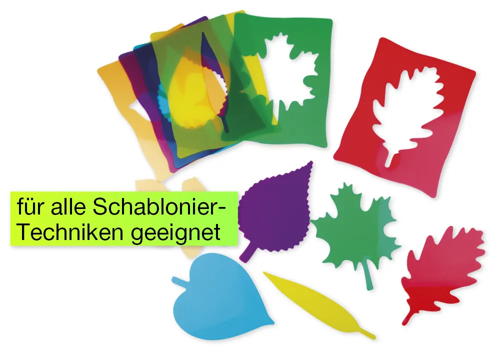 Blätter-Schablonen, 6-tlg.