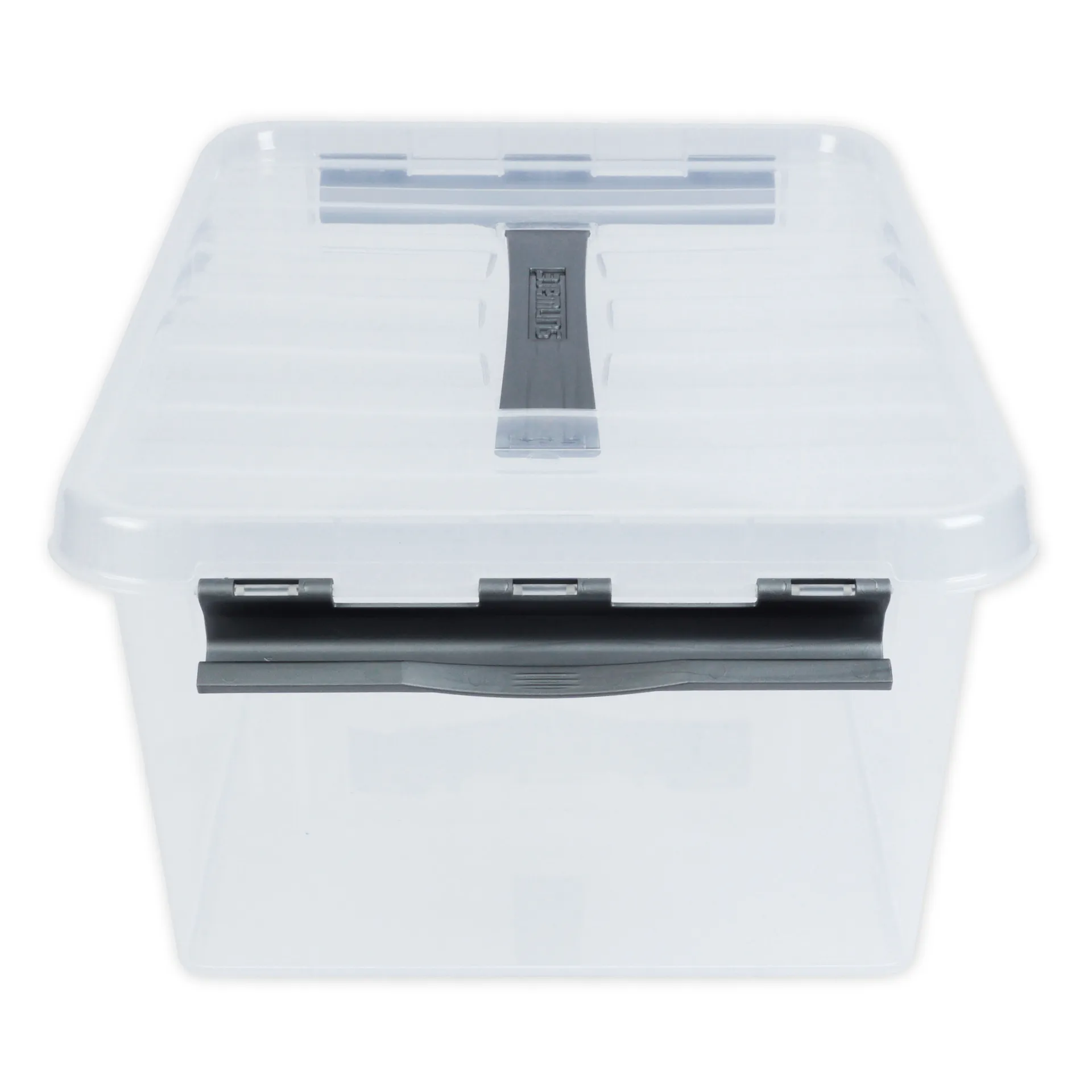 Kunststoff-Box stapelbar mit Tragegriff, transparent, 15 Liter