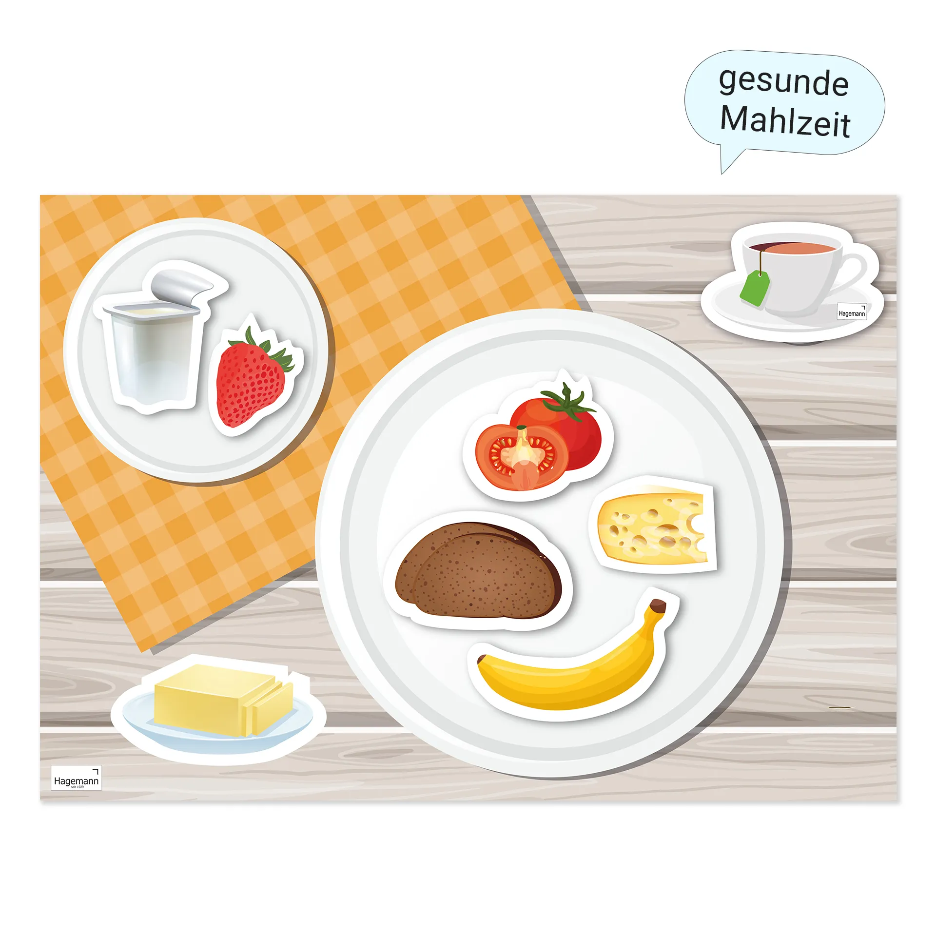 Hagemann Magnetbilder Gesunde Mahlzeiten mit Ernährungspyramide