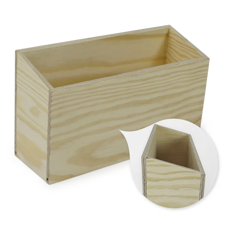 Karteikasten Tamara DIN A5 quer, nach vorne abfallend, Kiefernholz