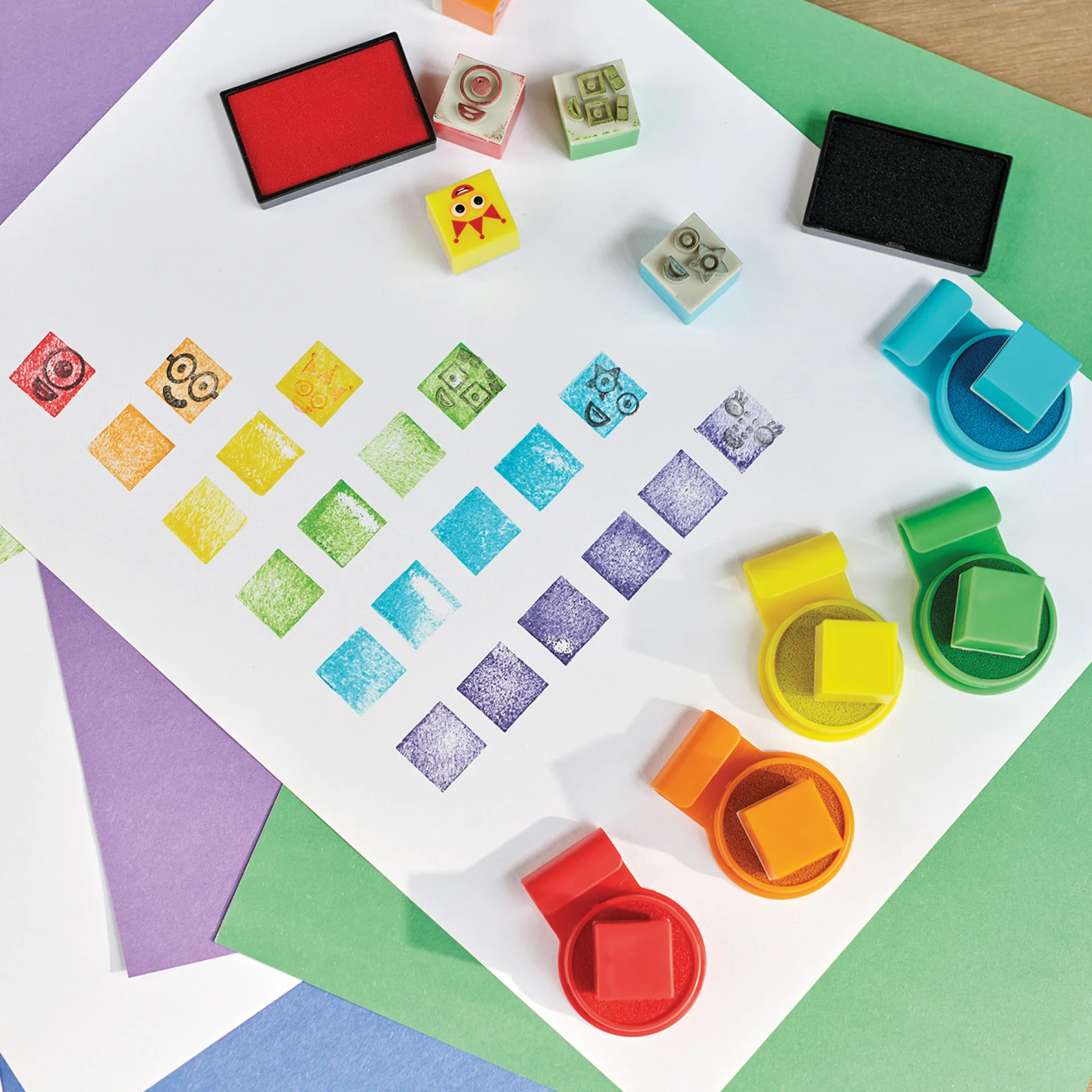 Set Mathe-Stempel "Rechen-Türme", 32-tlg.