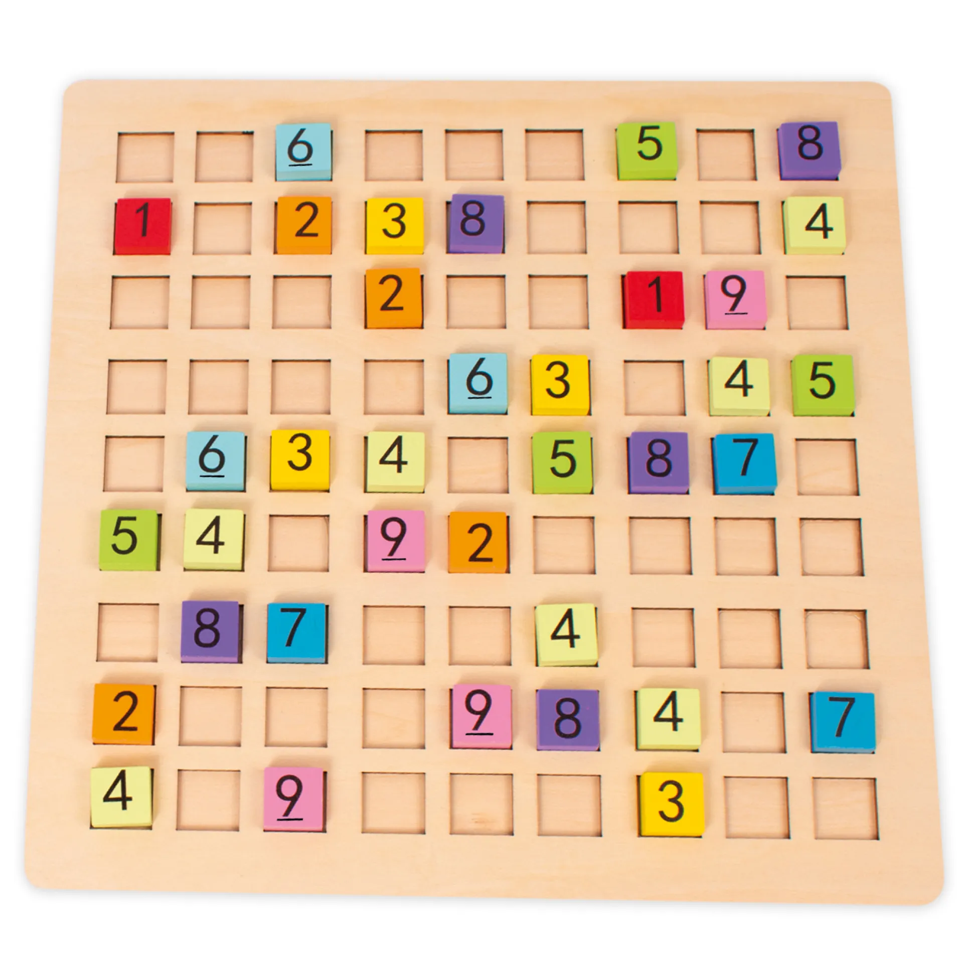 Holz-Sudoku 25 x 25 cm, 82-tlg.