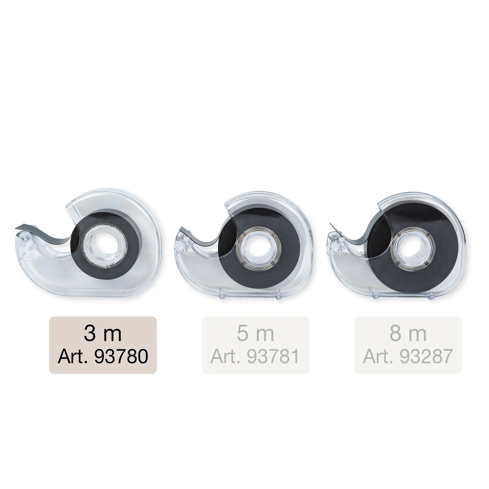 Magnet-Streifen-Abroller, selbstklebend, 19 mm, 3 m