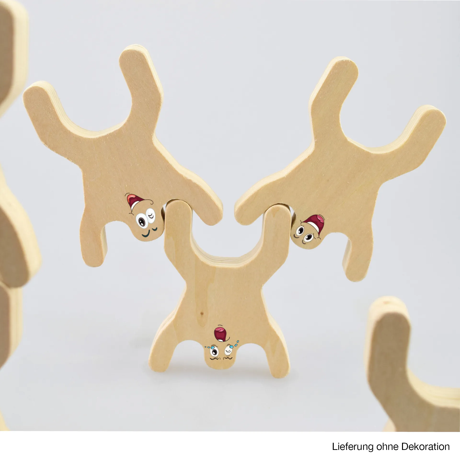 Figuren-Stapelspiel aus Holz, 36-tlg. im Beutel