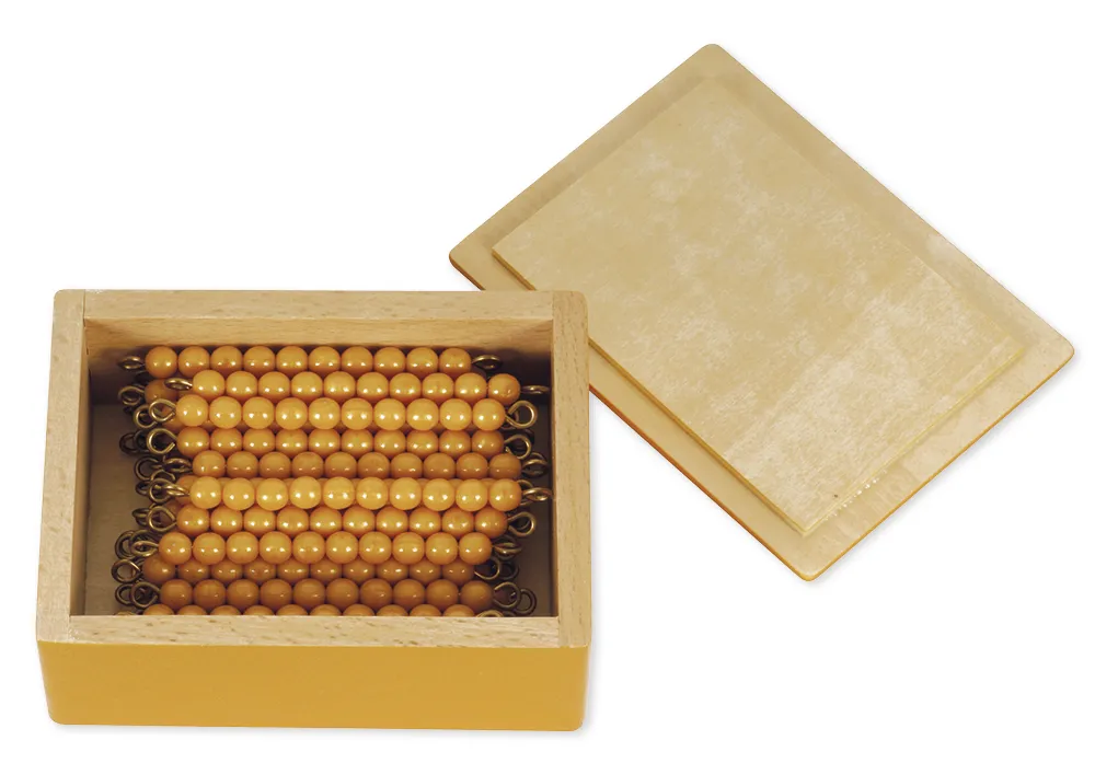 TimeTEX Zehnerstangen, 45 Stück im Kästchen "Montessori Premium"