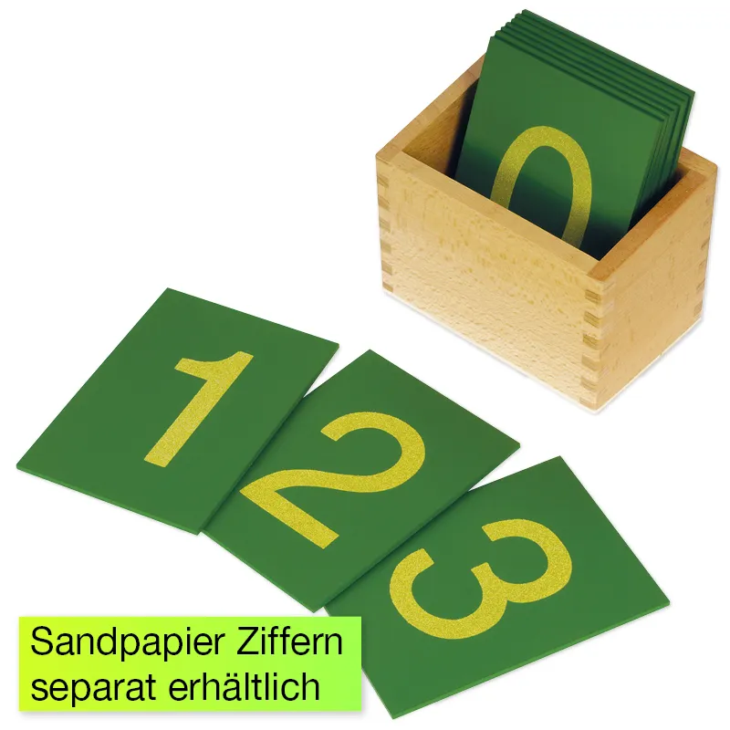 TimeTEX Kasten für Sandpapier Ziffern "Montessori Premium"