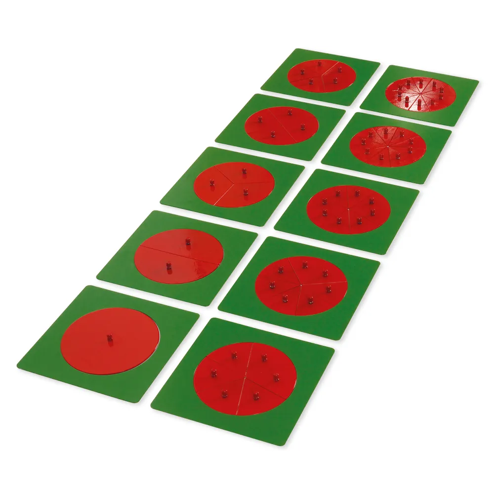 TimeTEX Metallene Bruchrechenkreise "Montessori Premium"