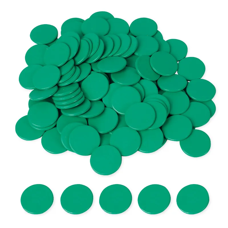 Plättchen aus Re-Plastic, vollfarbig, 100 Stück