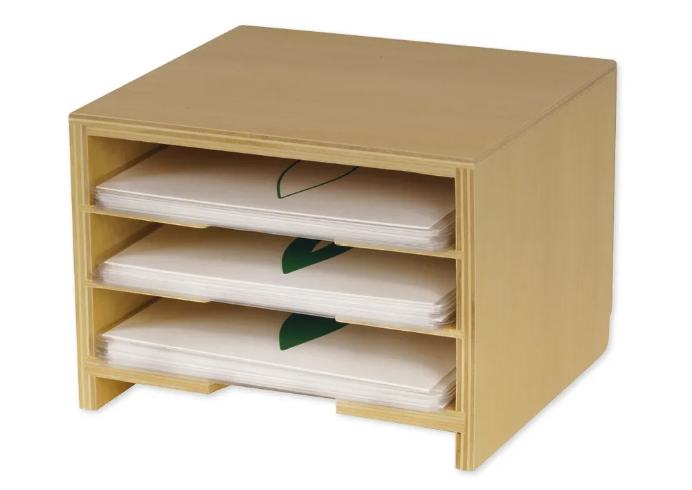 TimeTEX Kasten mit 3 Fächern für die botanischen Karten "Montessori Premium"