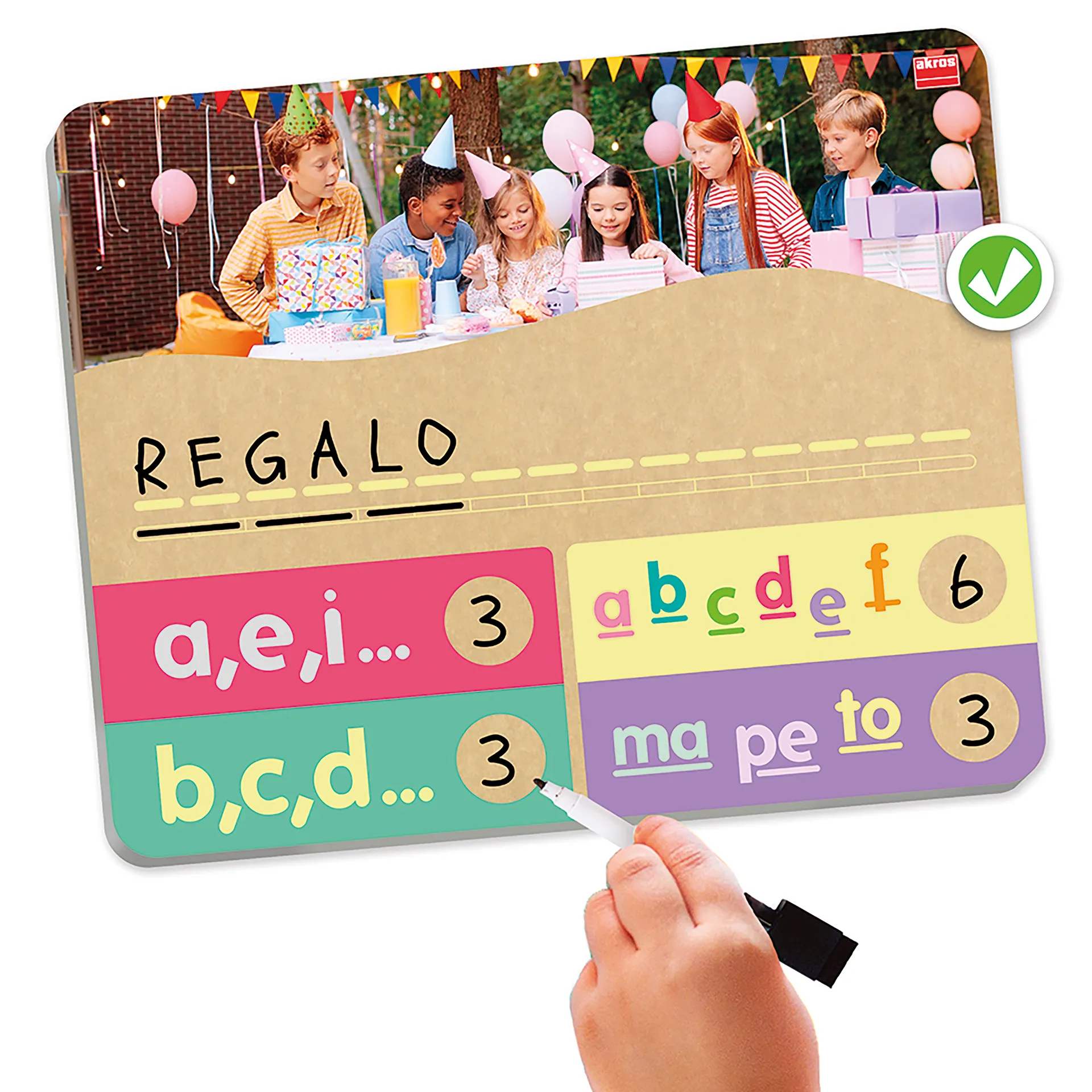 Lernspiel "Buchstabieren und Silben bilden", 16-tlg.