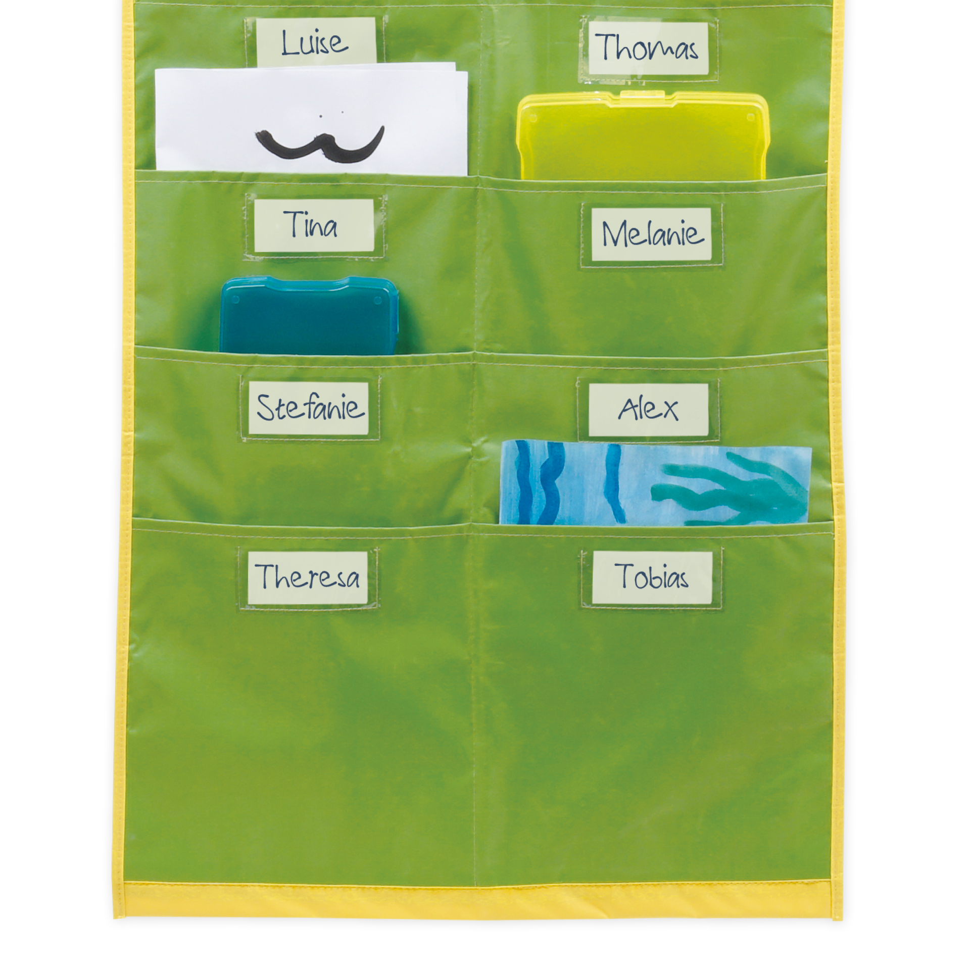 TimeTEX Materialtaschen-Station "greenline", mit 16 Einsteck-Taschen, 124x50 cm