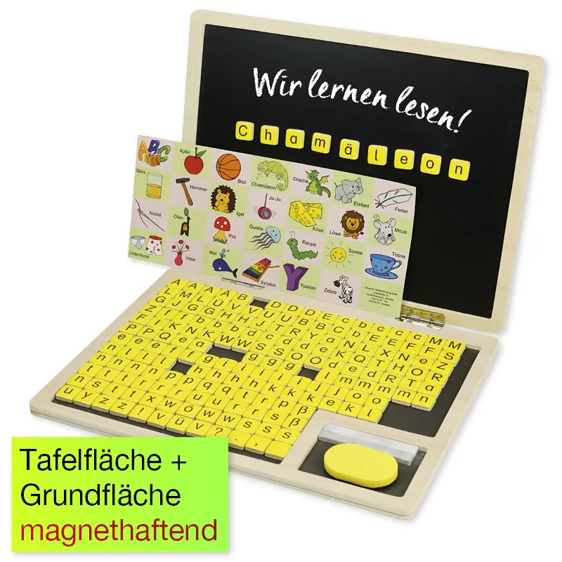 TimeTEX Lese-Klapp-Computer, 189-tlg., Holz, magnetisch