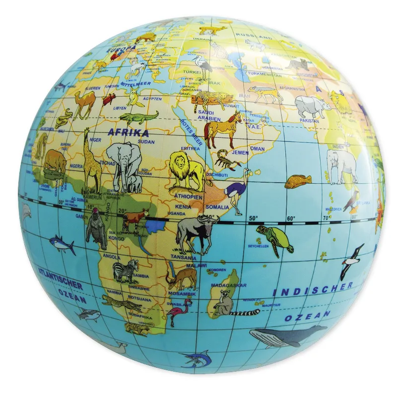 Tierglobus zum Aufblasen