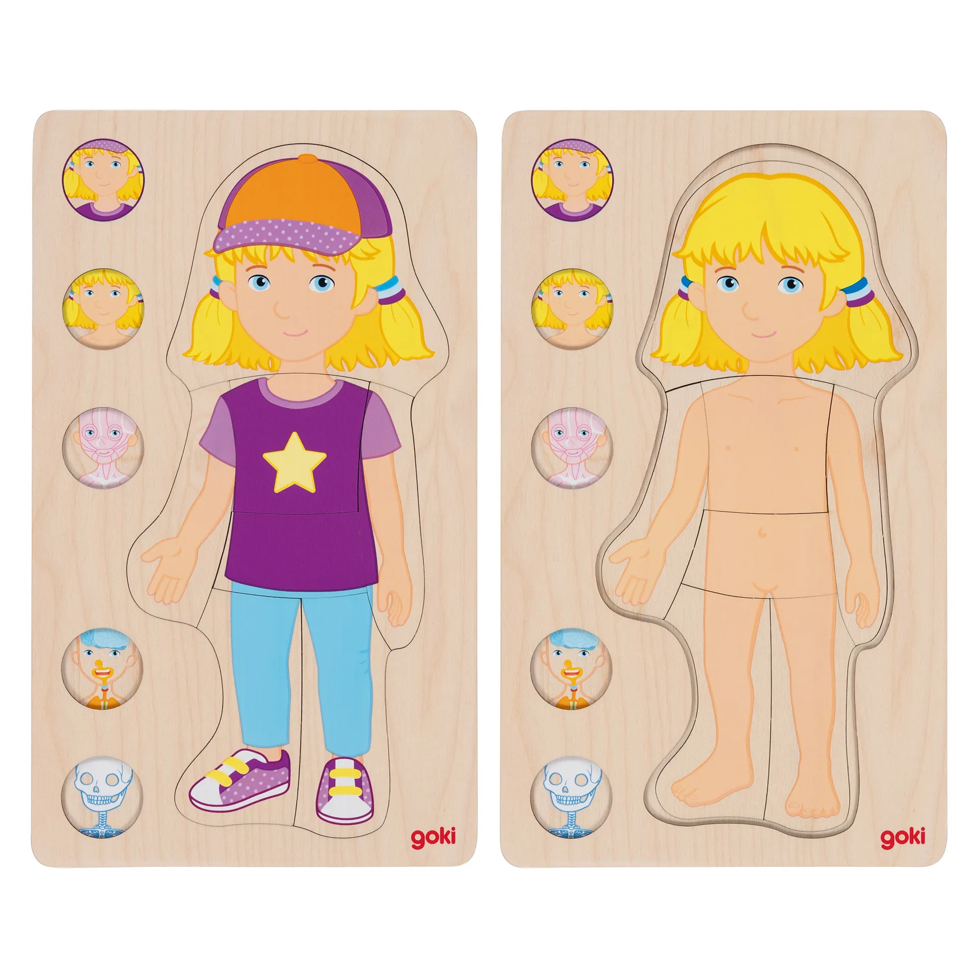 Schichtenpuzzle Anatomie Mädchen