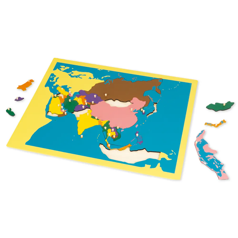 TimeTEX Puzzlekarte Asien "Montessori Premium"