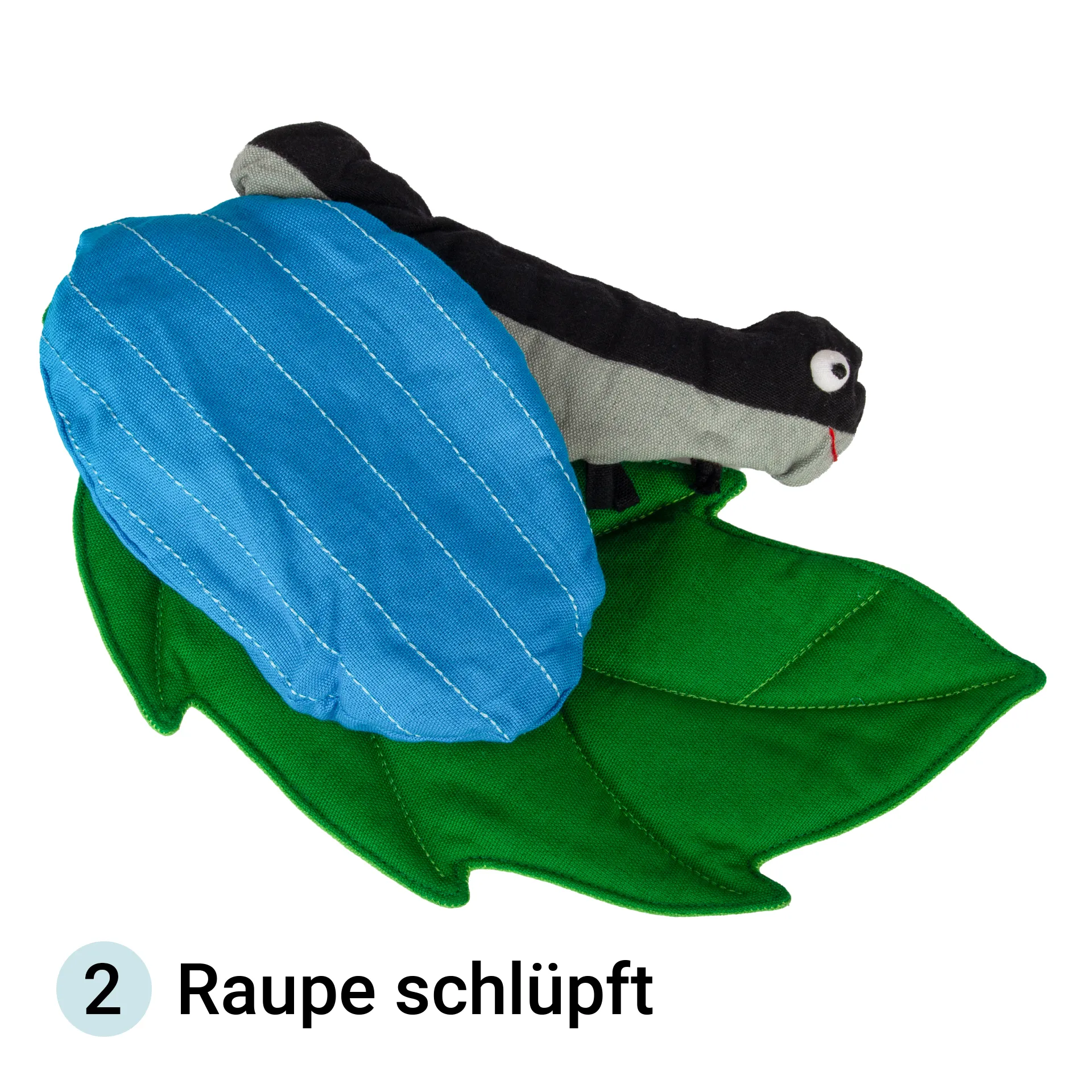 Stoffmodell Lebenszyklus Schmetterling (3-tlg.)