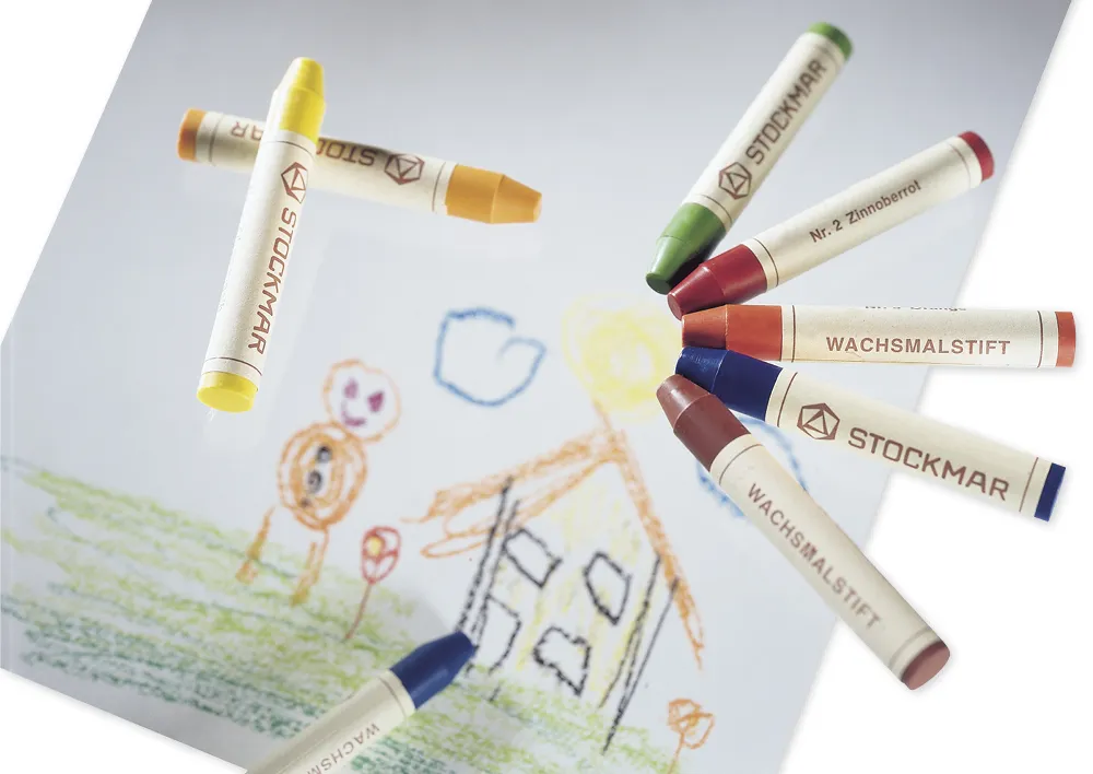 Stockmar-Wachsmalstifte, 8 Farben im Metalletui