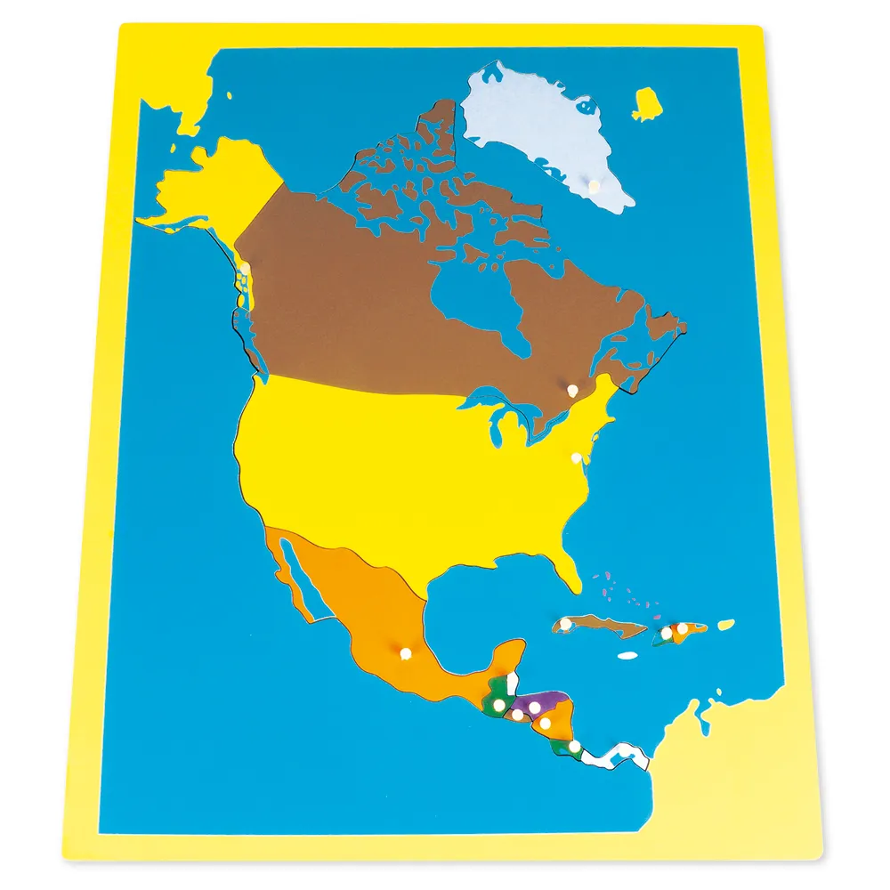 TimeTEX Puzzlekarte Nordamerika "Montessori Premium"