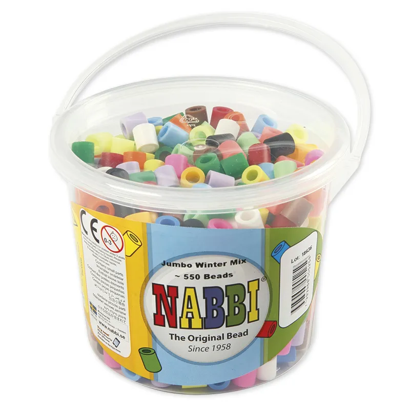 Jumbo-Bügelperlen, 10 mm, ca. 550 Stück im Eimer