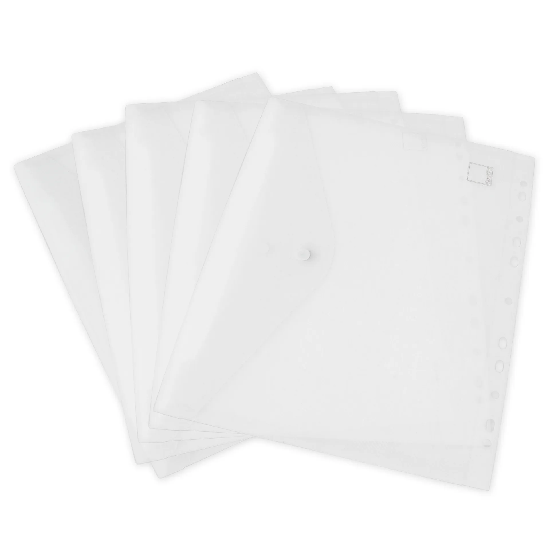 Set Dokumentenmappe A4 zum Abheften, 5-tlg., transparent farblos