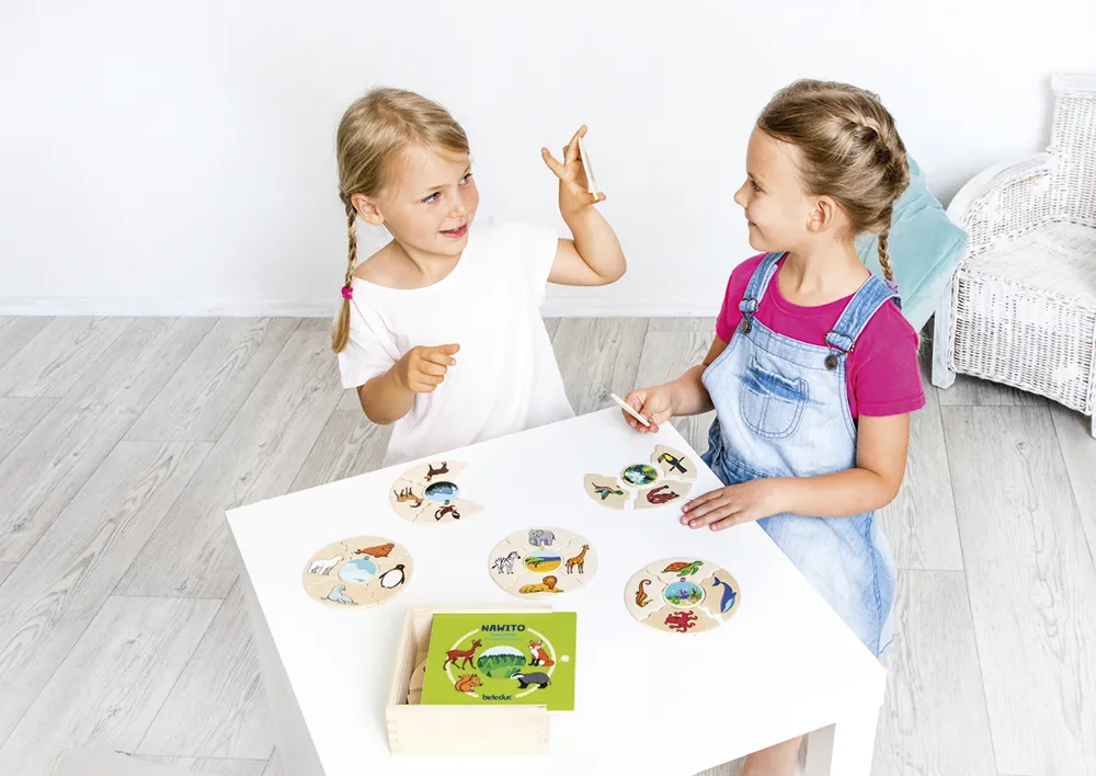 beleduc Puzzle-Set "Tierwelten - Lebensräume der Tiere", 45-tlg.