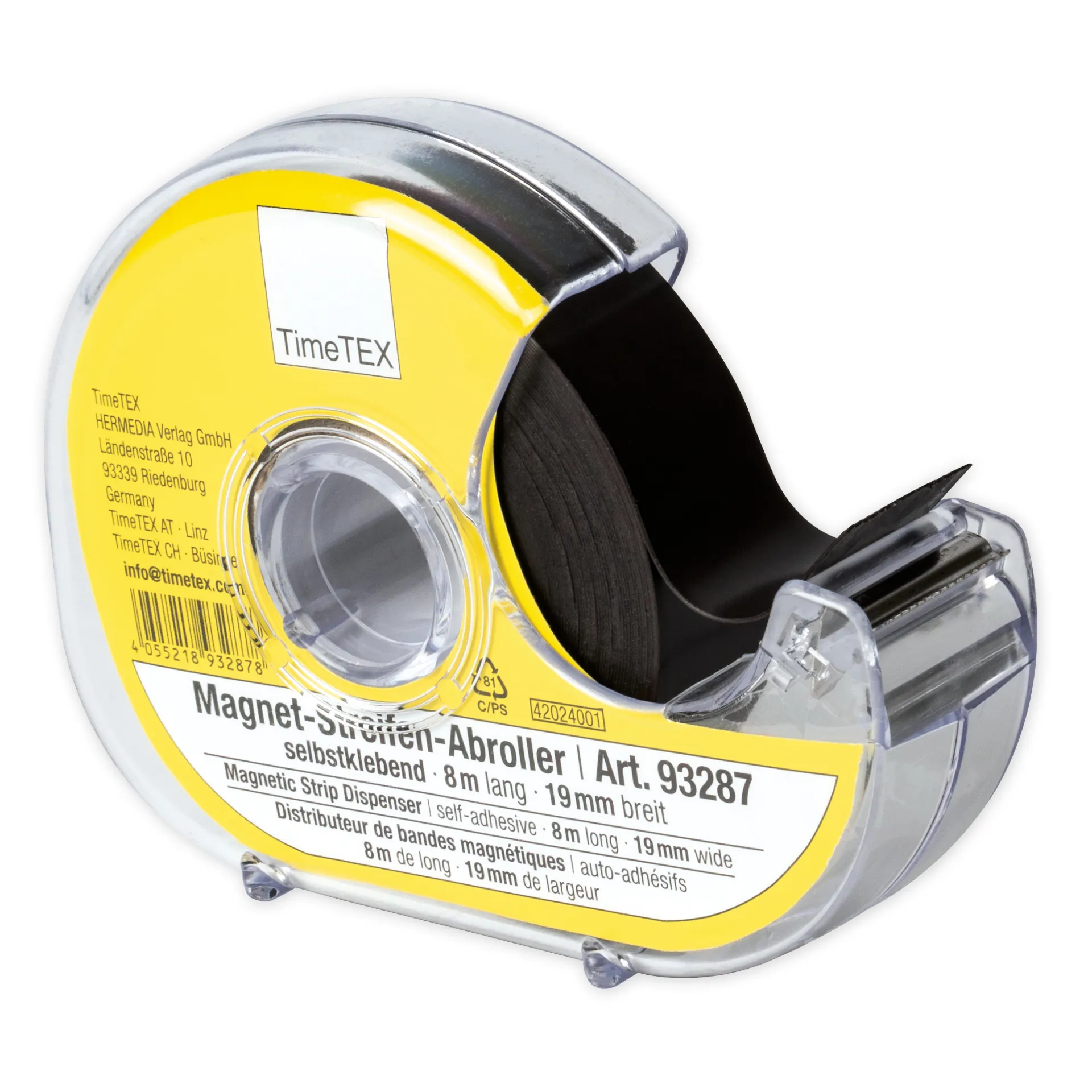 Magnet-Streifen-Abroller, selbstklebend, 19 mm, 8 m
