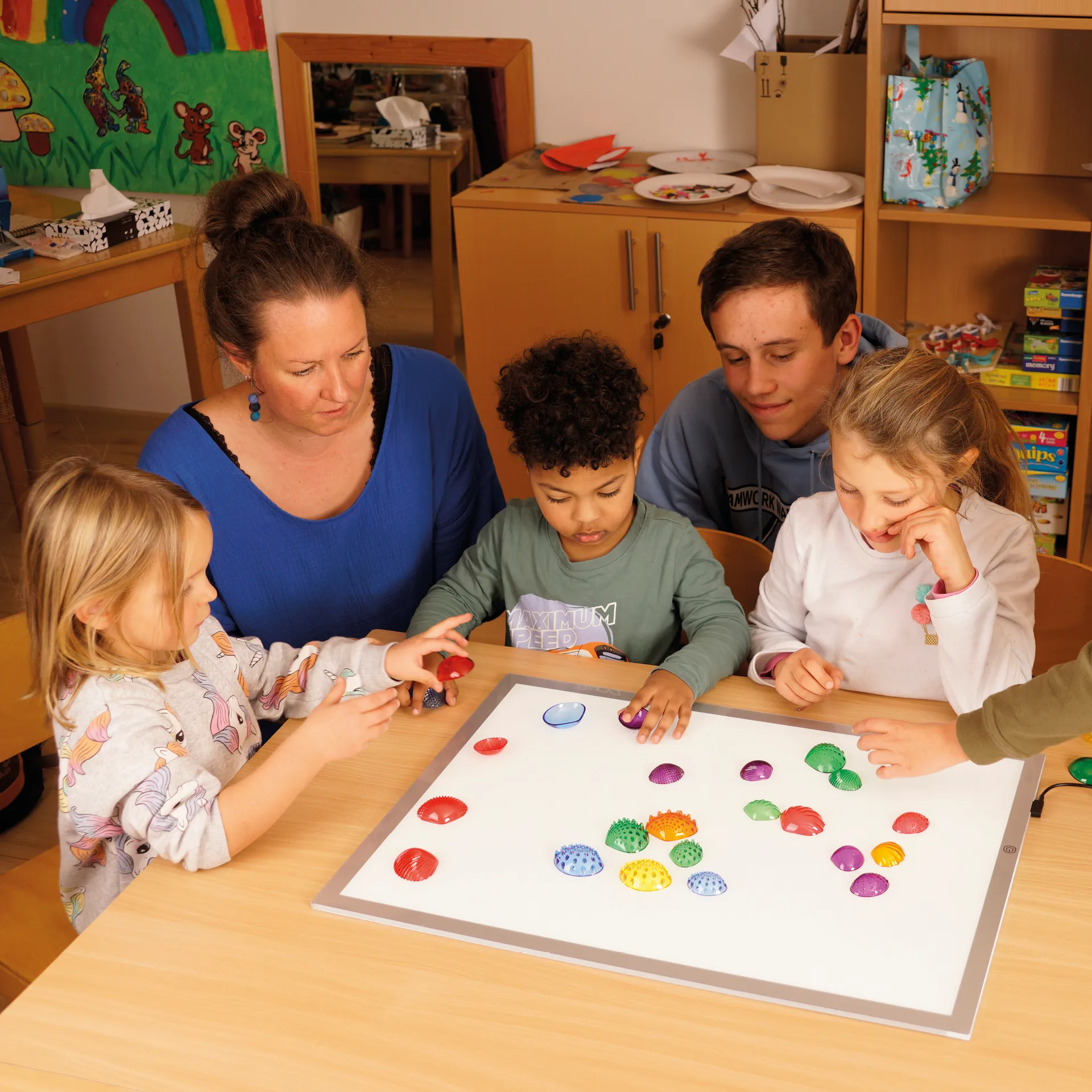 Muschel-Set, transparent und taktil, 108-tlg.