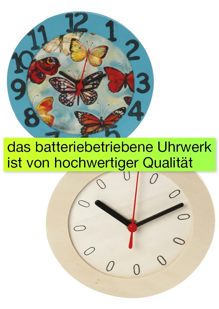 Bastelset "Uhr mit Holzrahmen"