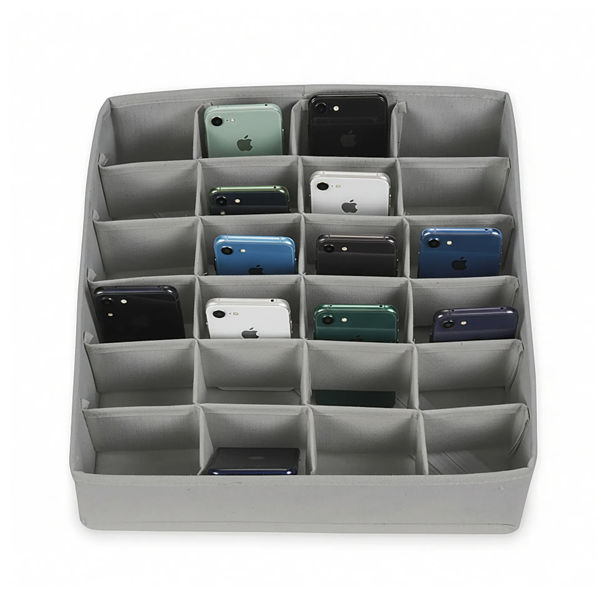 TimeTEX Handy-Parkplatz L, grau, 24 Fächer