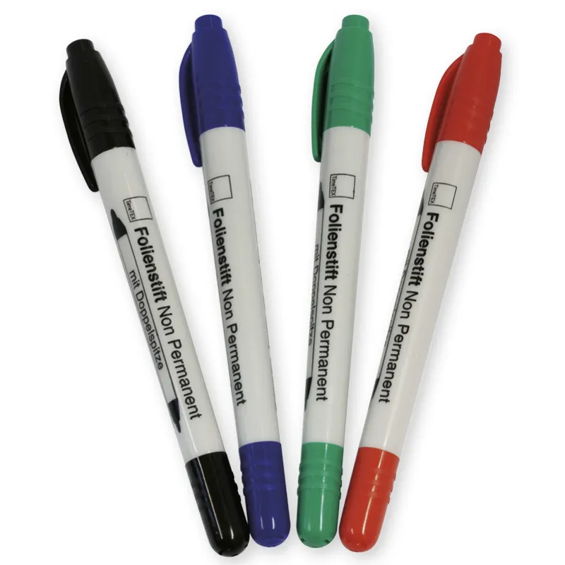 TimeTEX-Set Folienstifte mit Doppelspitze, 4-tlg., non Permanent - abwischbar