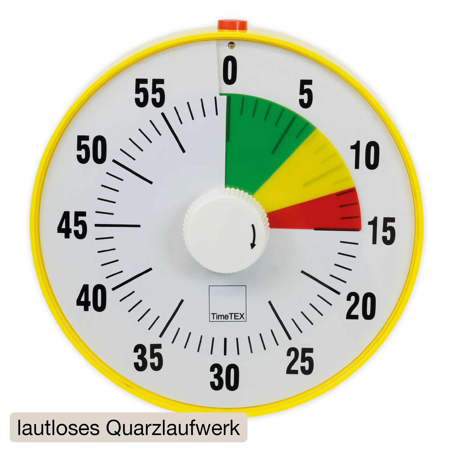 TimeTEX Zeitdauer-Uhr "lautlos" L, 19 cm ø, mit Ampelscheibe + Pausentaste