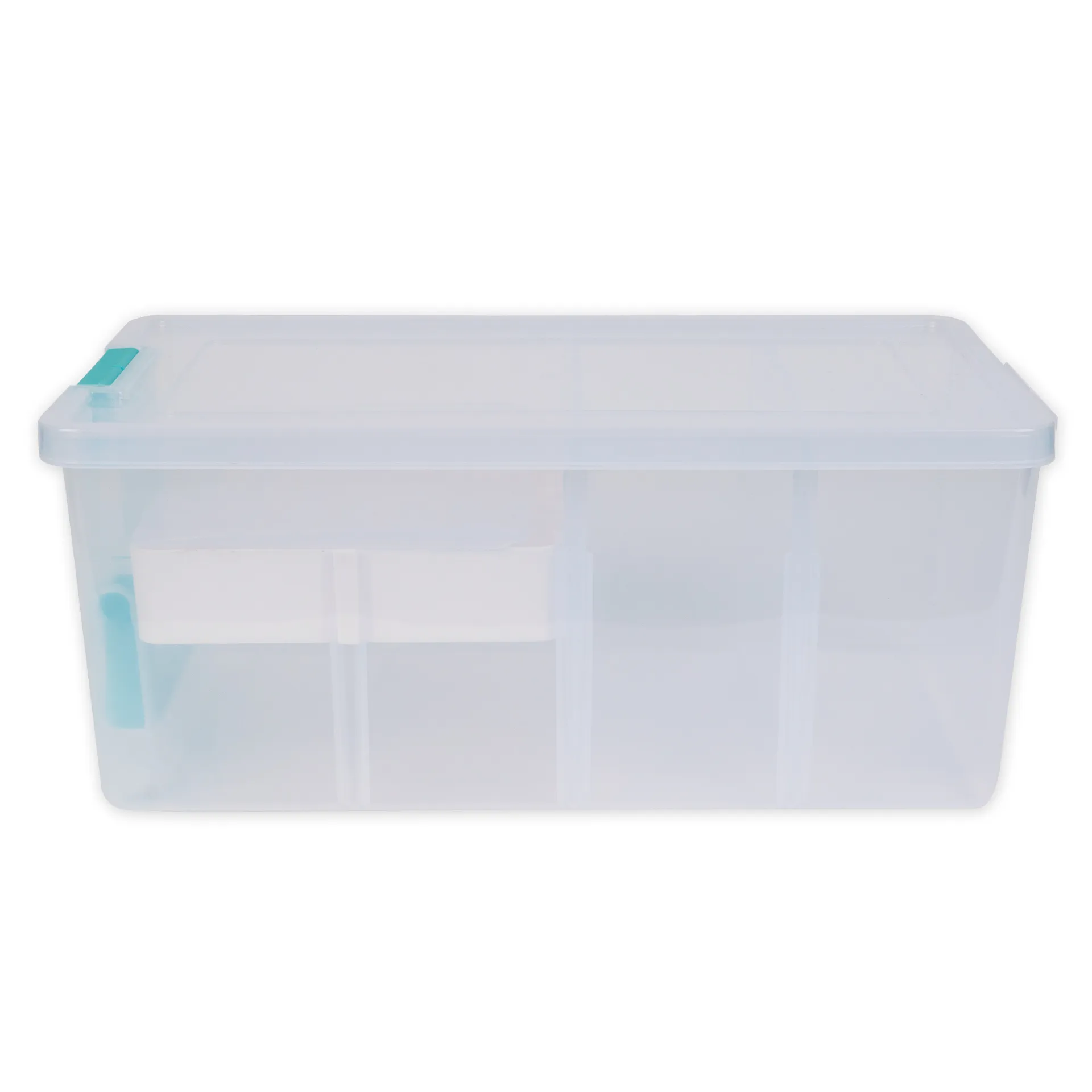 TimeTEX Klappdeckel-Box mit Stifte-Einsatz, transparent
