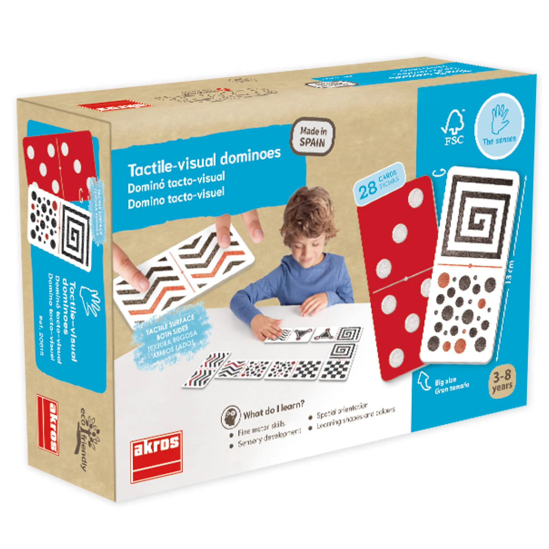 Domino "visuell und taktil", 28-tlg.