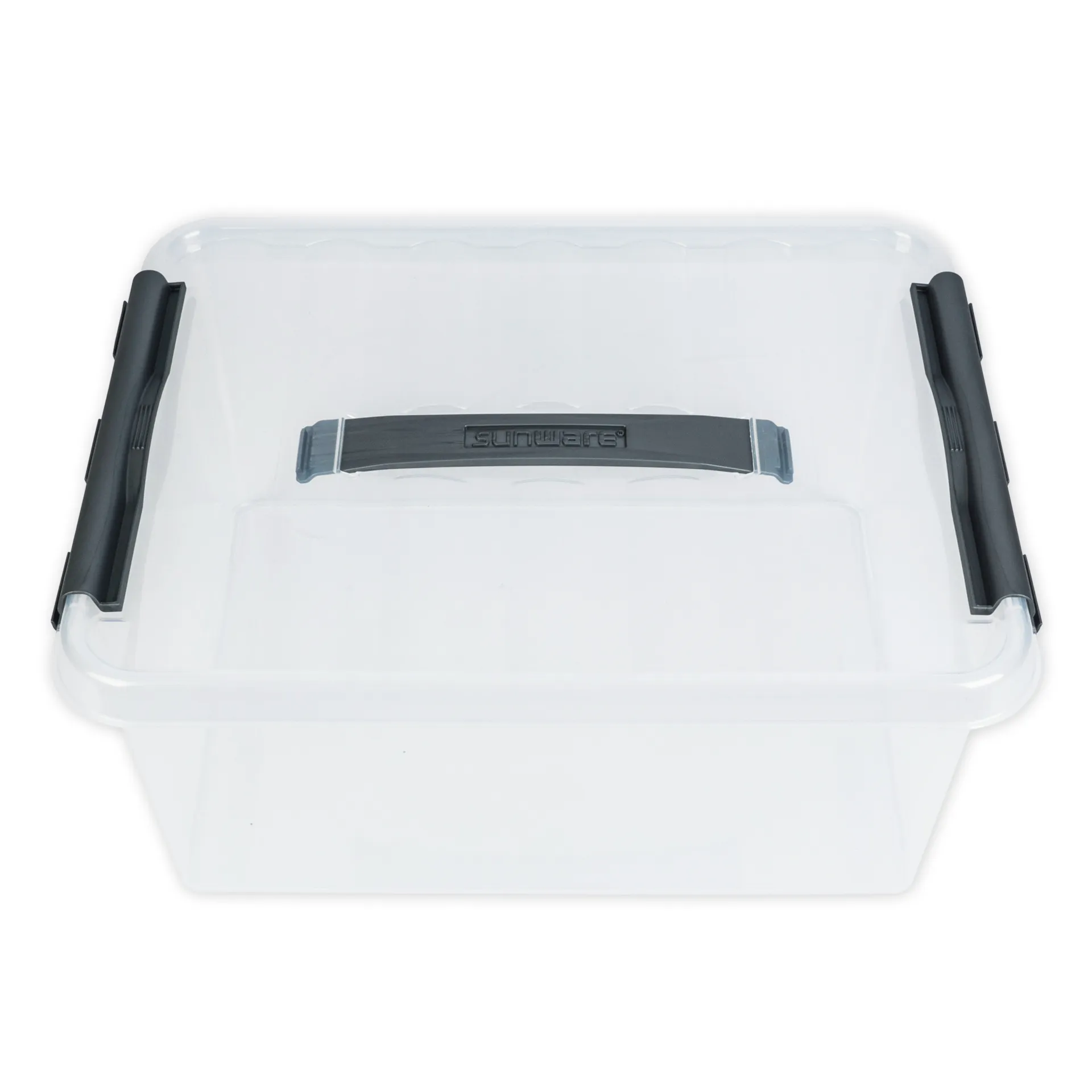Kunststoff-Box stapelbar mit Tragegriff, transparent, 15 Liter