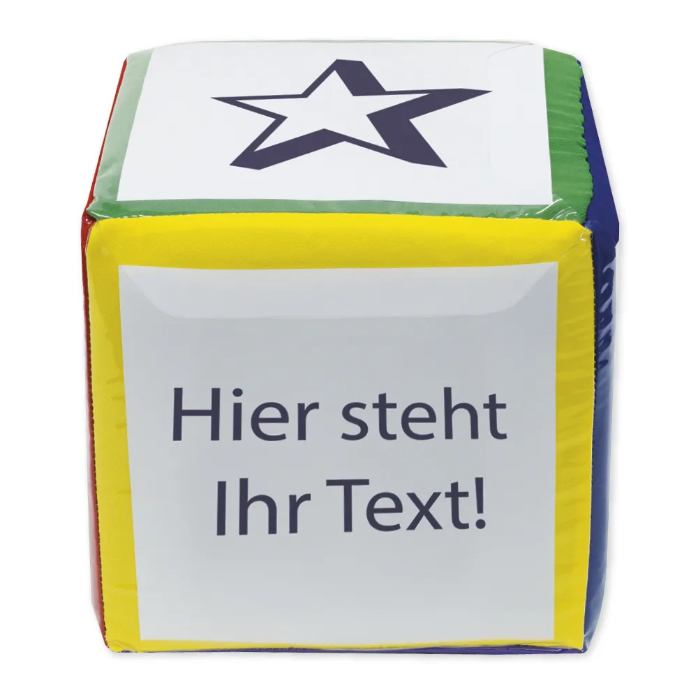 Blanko-Würfel mit Einstecktaschen 25 cm