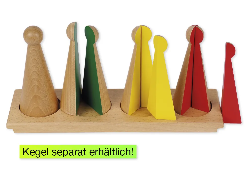 TimeTEX Ständer für die Kegel zum Bruchrechnen "Montessori Premium"