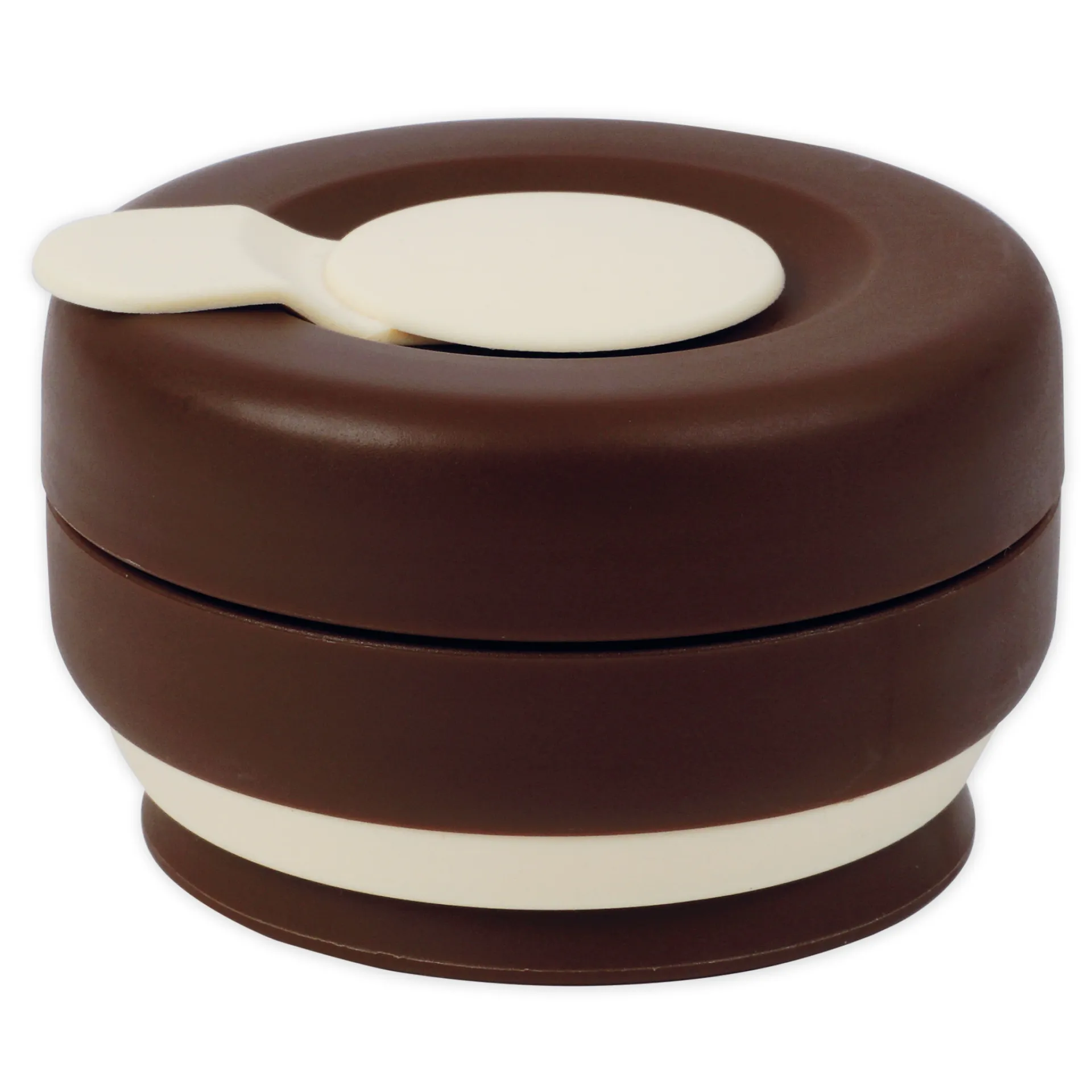 Trinkbecher mit Deckel aus Silikon, faltbar, 355 ml