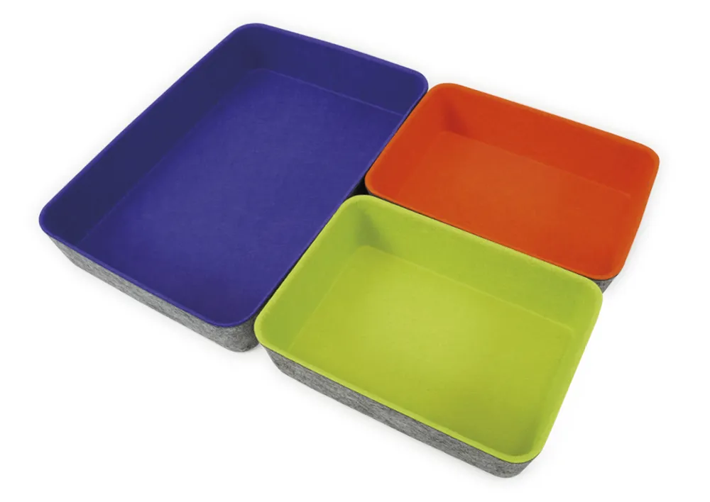 TimeTEX Filz-Schalen Set "Colori", 3-tlg.