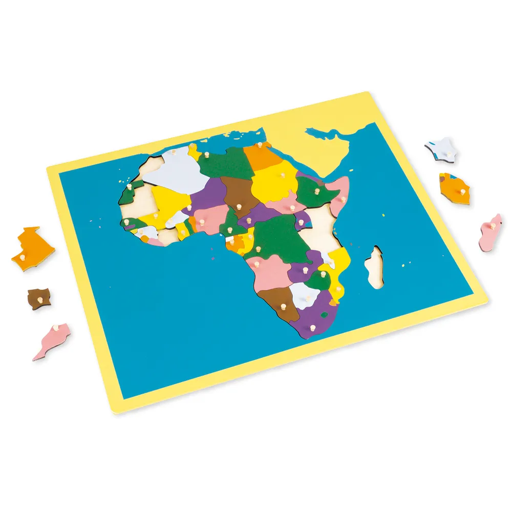 TimeTEX Puzzlekarte Afrika "Montessori Premium"