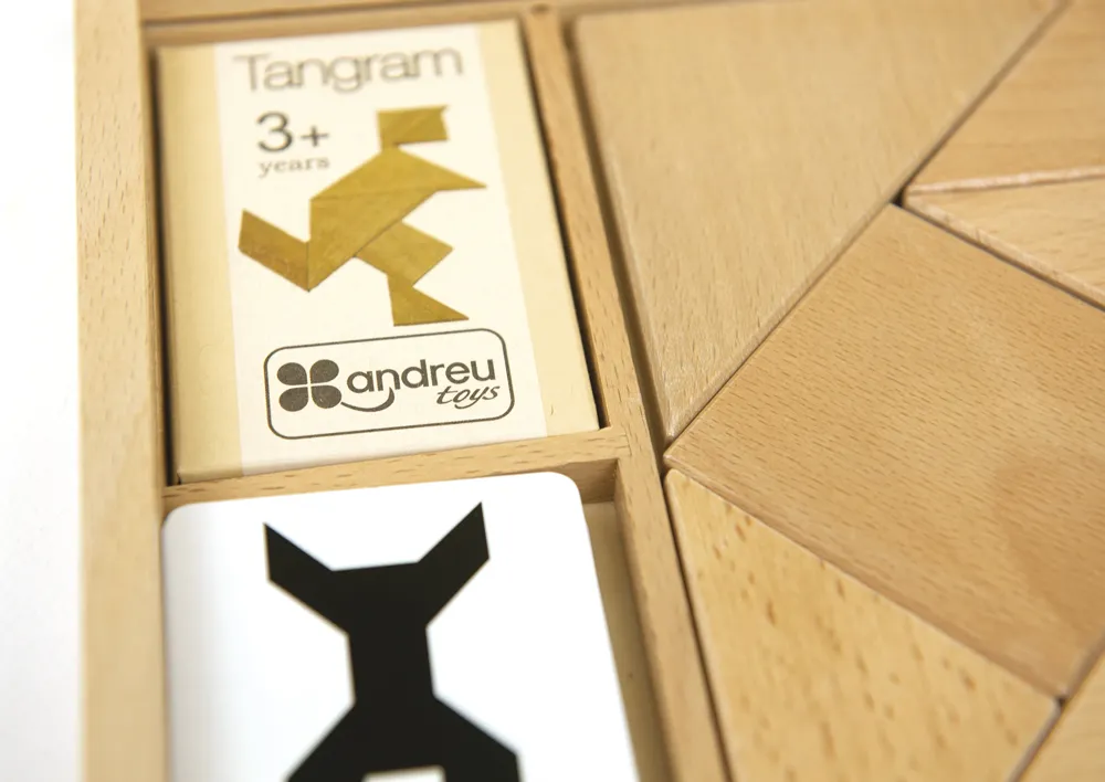 Tangram aus Naturholz, 35-tlg.