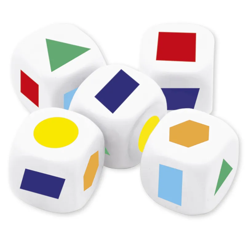 TimeTEX Würfel-Set "Geometrische Formen", 5-tlg., 22 mm