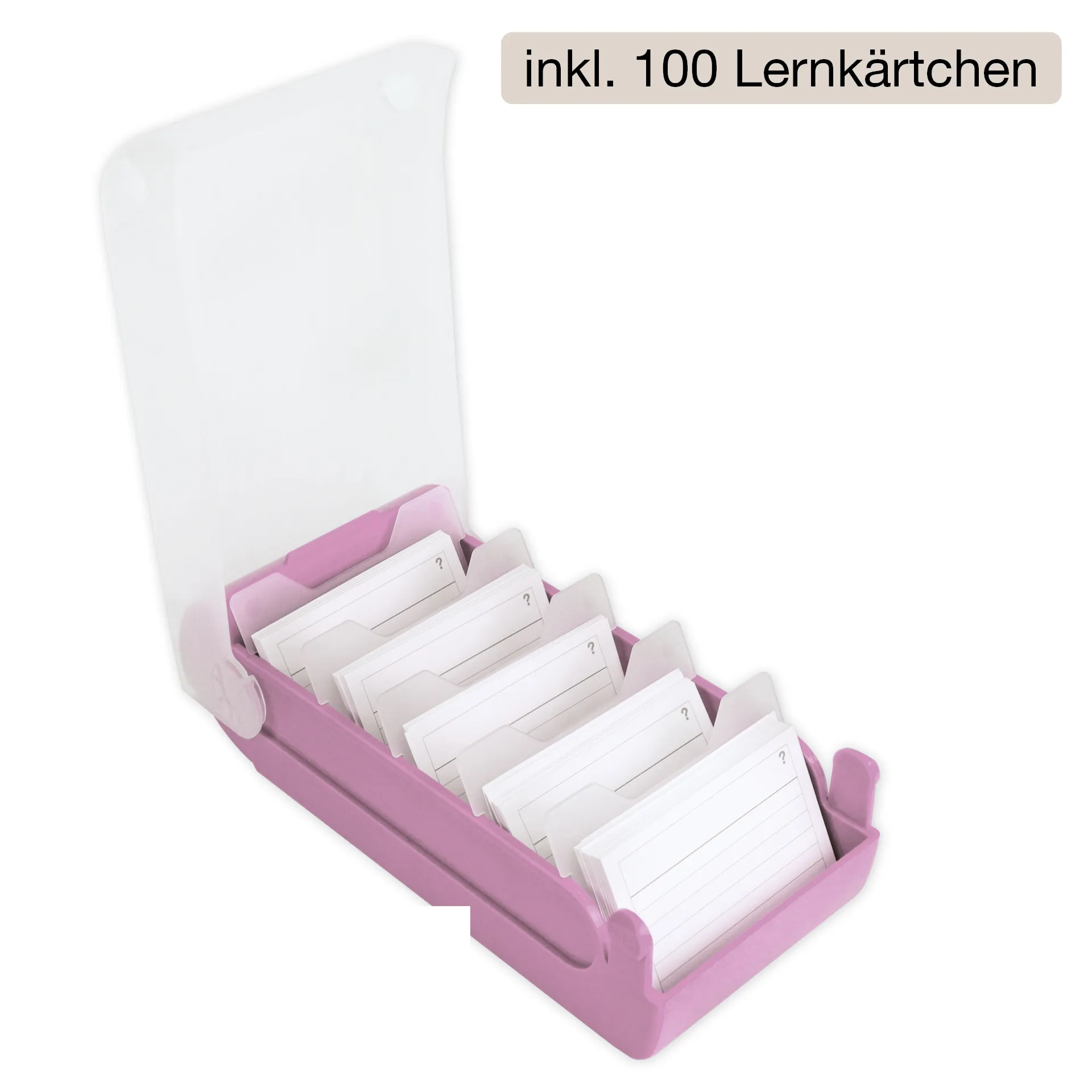 Lernbox A8 Kunststoff mit 100 Lernkärtchen