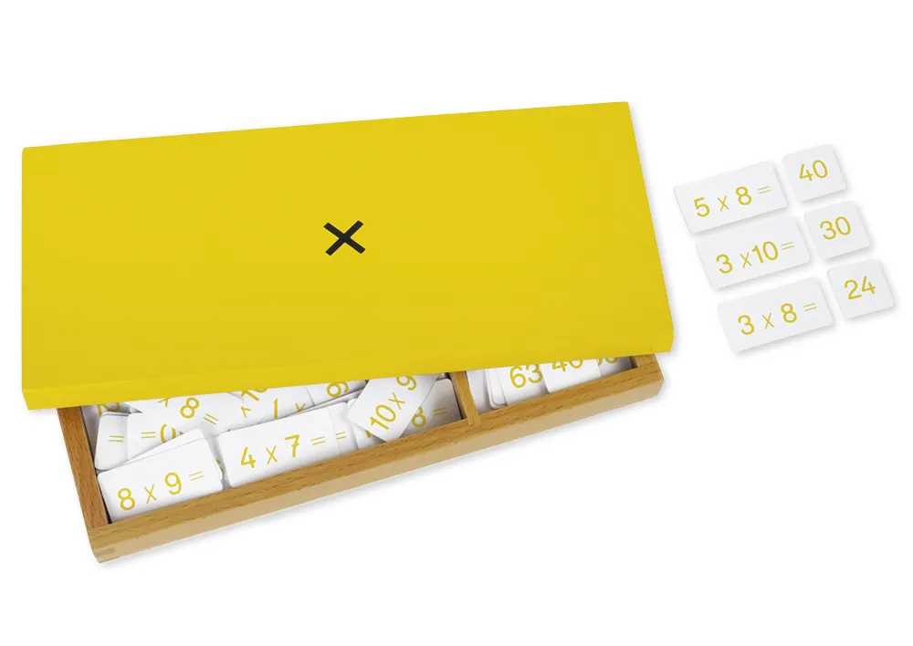 TimeTEX Kasten mit Multiplikationsaufgaben "Montessori Premium"