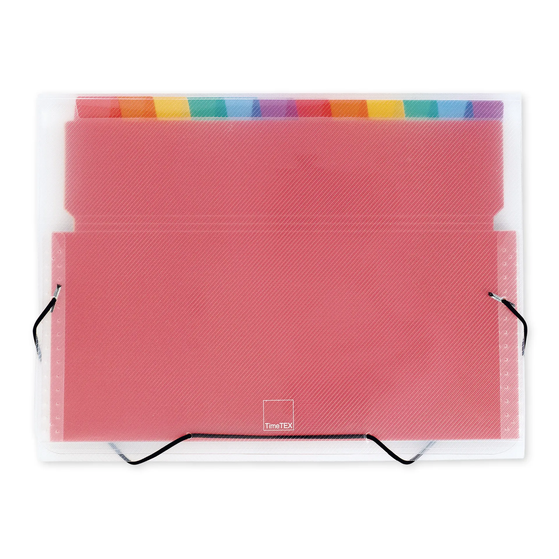 TimeTEX Fächermappe A4-Plus, transparent farbig