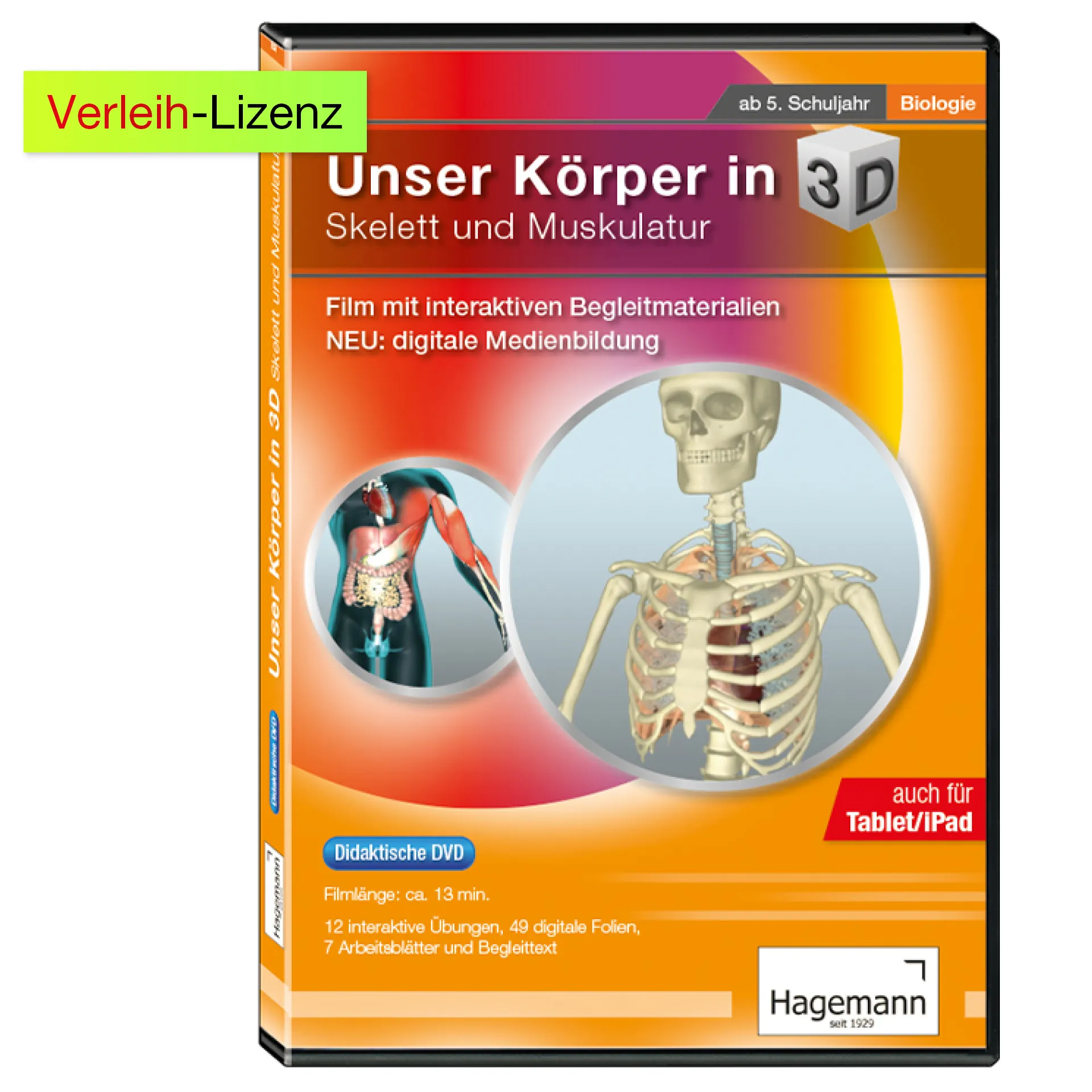 Didaktische DVD Unser Körper in 3D - Skelett und Muskulatur (tabletfähig)